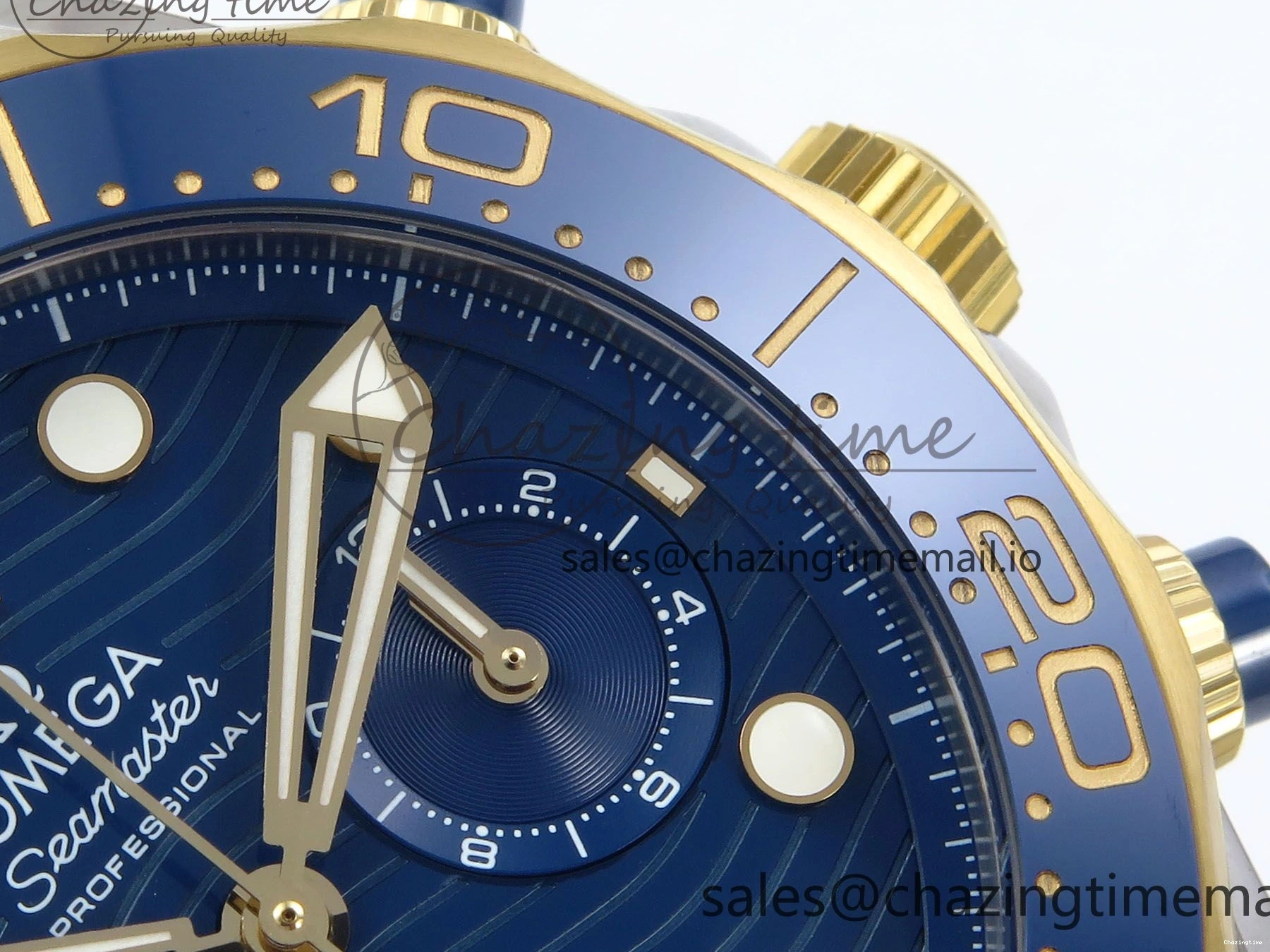 0306 Seamaster 300m Chrono SS YG OMF 1:1 Best Edition Blue Dial on SS YG Bracelet A Seasonal 7691